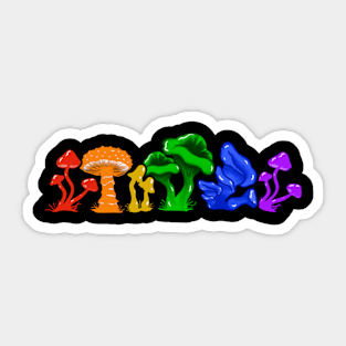 Rainbow Mushroom Lane Sticker